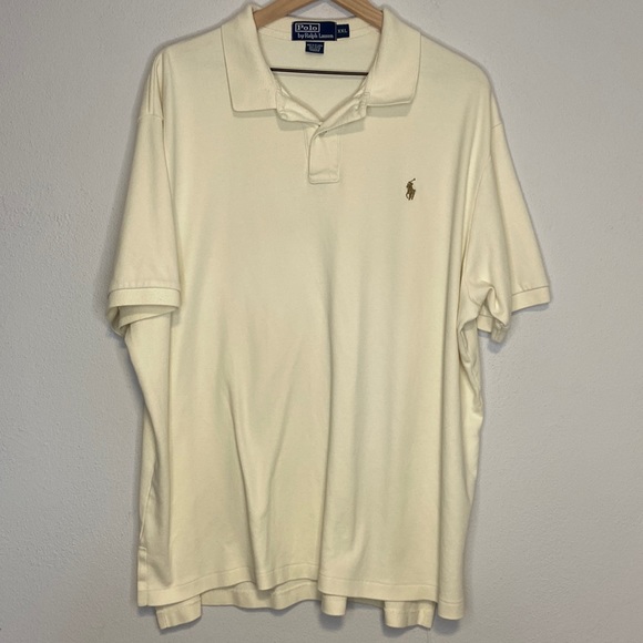 Polo Ralph Lauren Other - Polo by Ralph Lauren XXL Beige and Brown Short Sleeve Polo Tee 90s Classic
